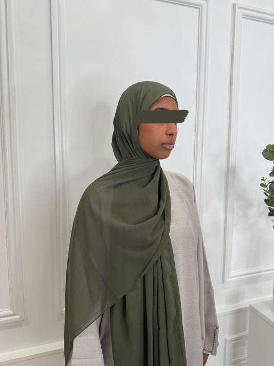 Khaki Chiffon Hijab